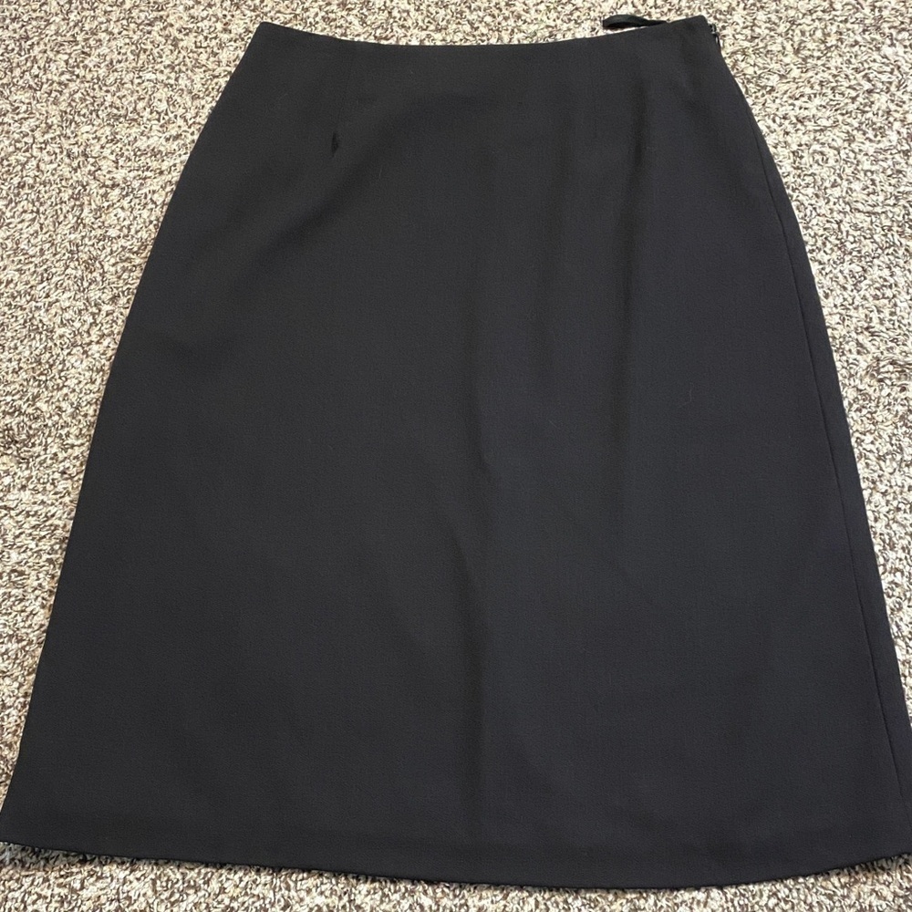 VNTG Harold's 100% Wool Elegant Black Pencil Skirt